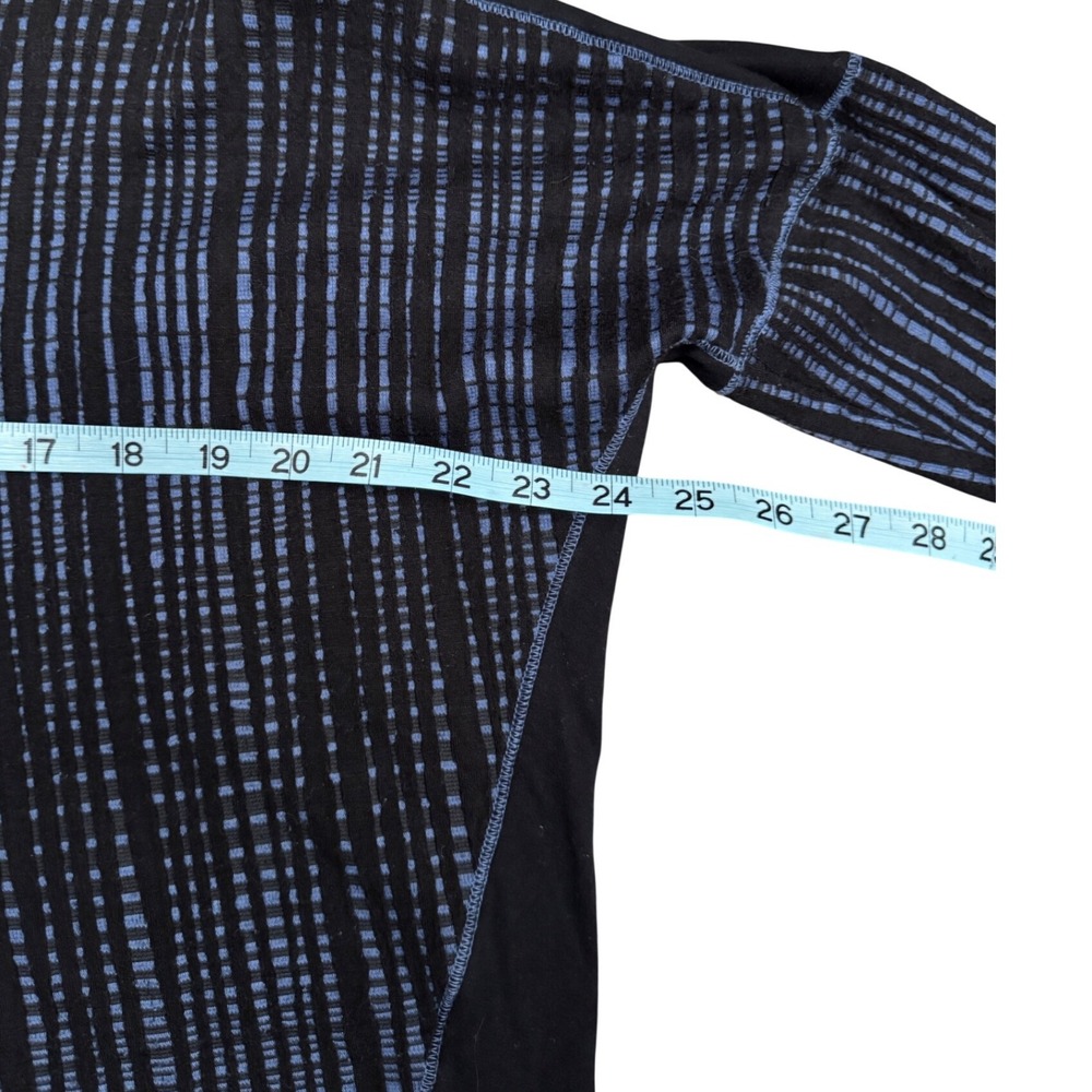 Capote Hi-Low Textured Sweater Black Blue Size Small Boho Oversized - Picture 5 of 7